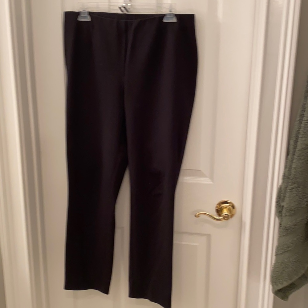 J. Jill petite medium black pointe pull-on slacks